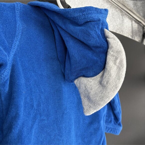 Hanna Andersson Baby Sunsoft Terry Shark Hoodie Size 6-12M Blue Swim Cover up - Picture 3 of 9